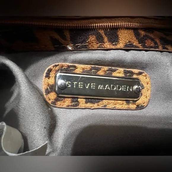 Steve Madden Leopard Print Fringe Shoulder Bag - Picture 11 of 14